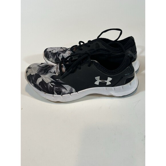 Under Armour Shoes Womens Size 8 Black Floral Running Sneakers 1285750-001 - Picture 2 of 11